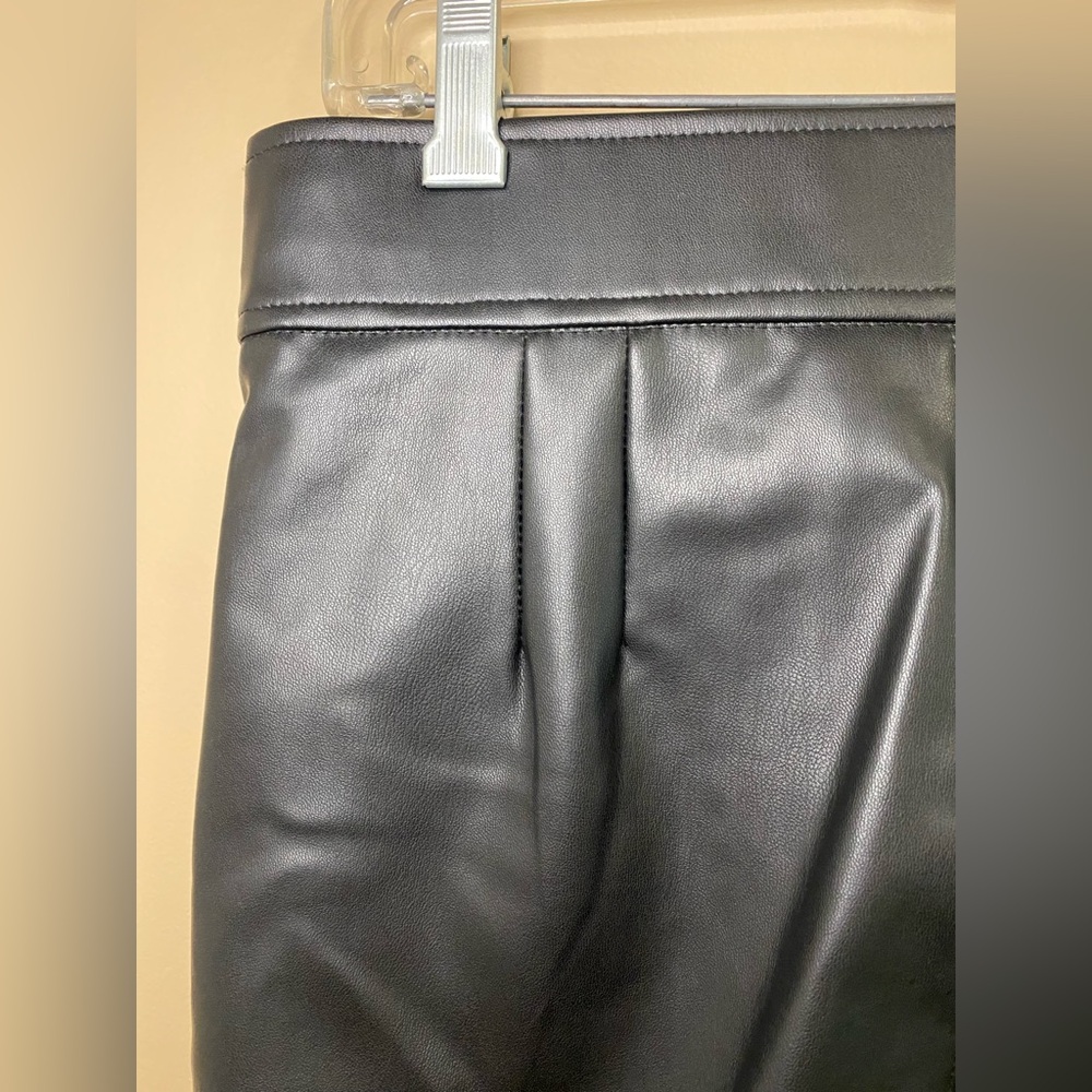 ZARA Black Faux Leather Pants - Picture 10 of 12